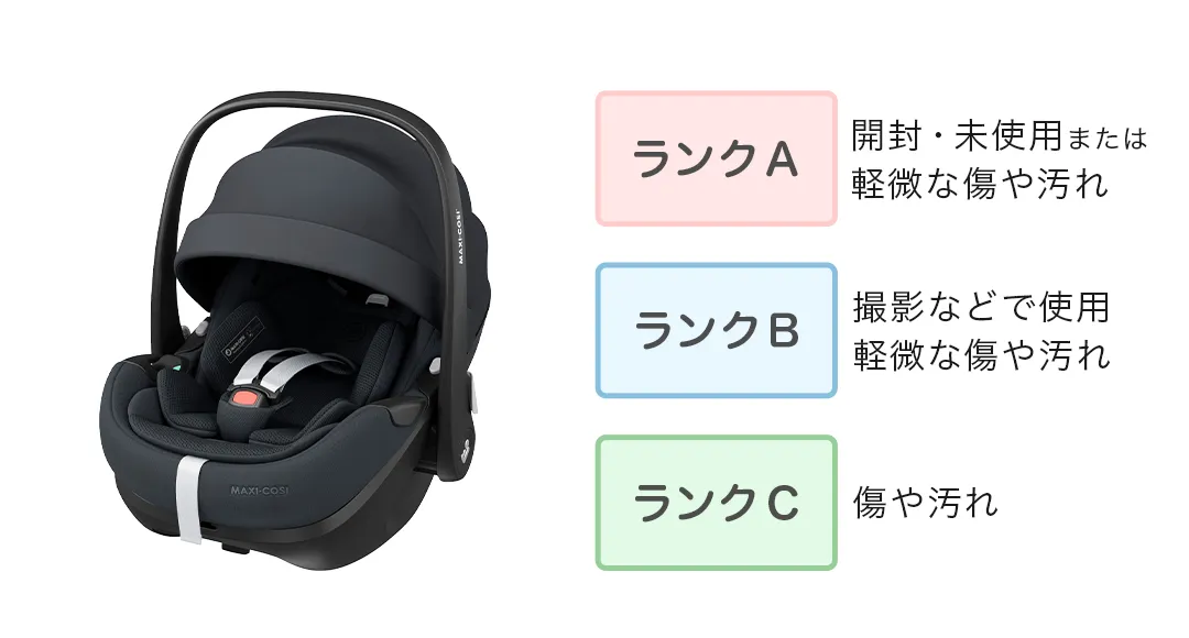 マキシコシチャイルドシートのアウトレットページ