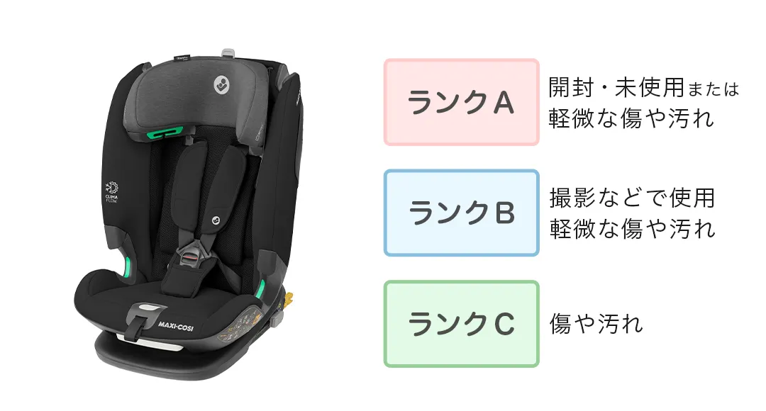 マキシコシチャイルドシートのアウトレットページ