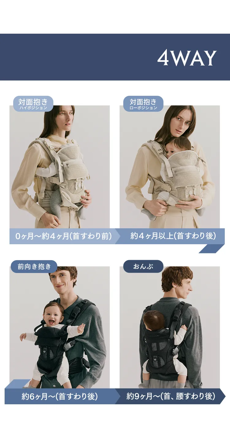 エアバギーキャリア テンポ メッシュ 抱っこ紐
