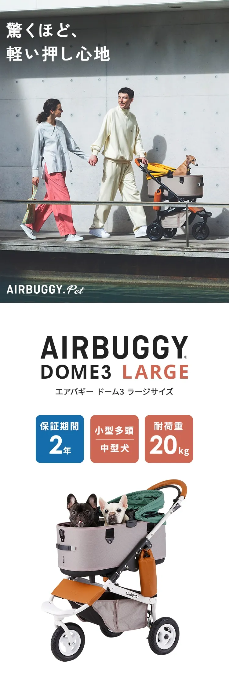 値下げしました‼️美品⭐️エアバギーDOME3ラージサイズ　チェダーエアポンプ