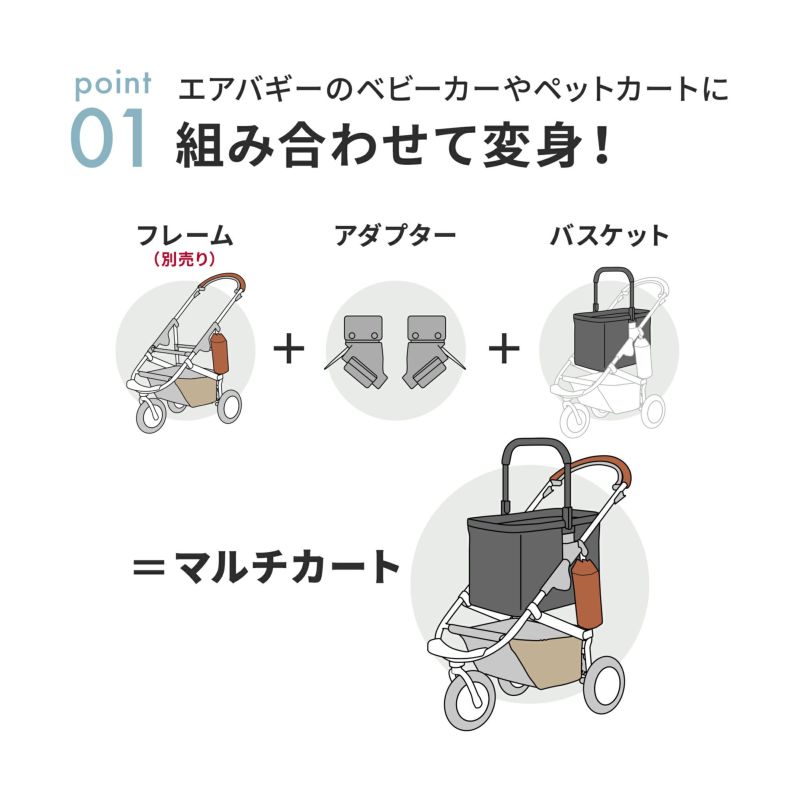 エアバギー マルチバスケット バスケット部分＋アダプター 2点